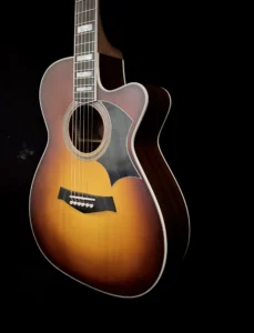 Rosewood Cutaway acoustic guitar detail